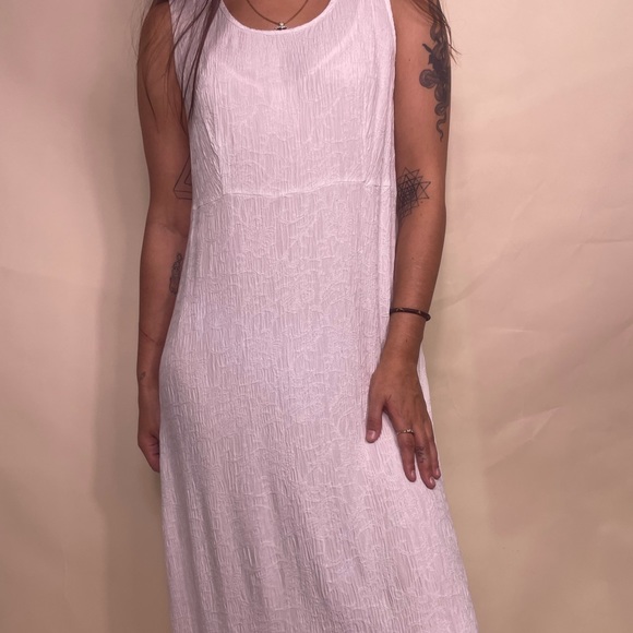Vintage 90s More Jazz white floral embroidered plus size midi sun dress Size 16 - Picture 8 of 13